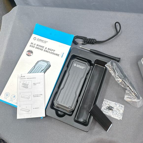 ORICO M.2 NVMe NGFF SSD Enclosure USB C 10Gbps Aluminum External Hard Drive Case - Picture 1 of 13